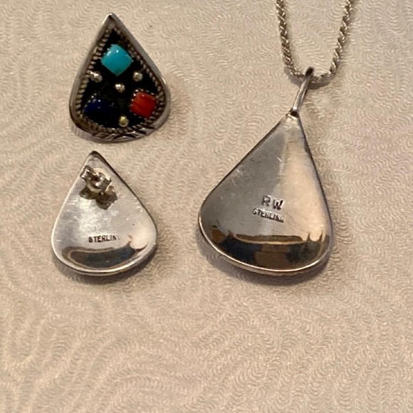 Navajo Necklace/Earrings Set - Picture 6 of 14